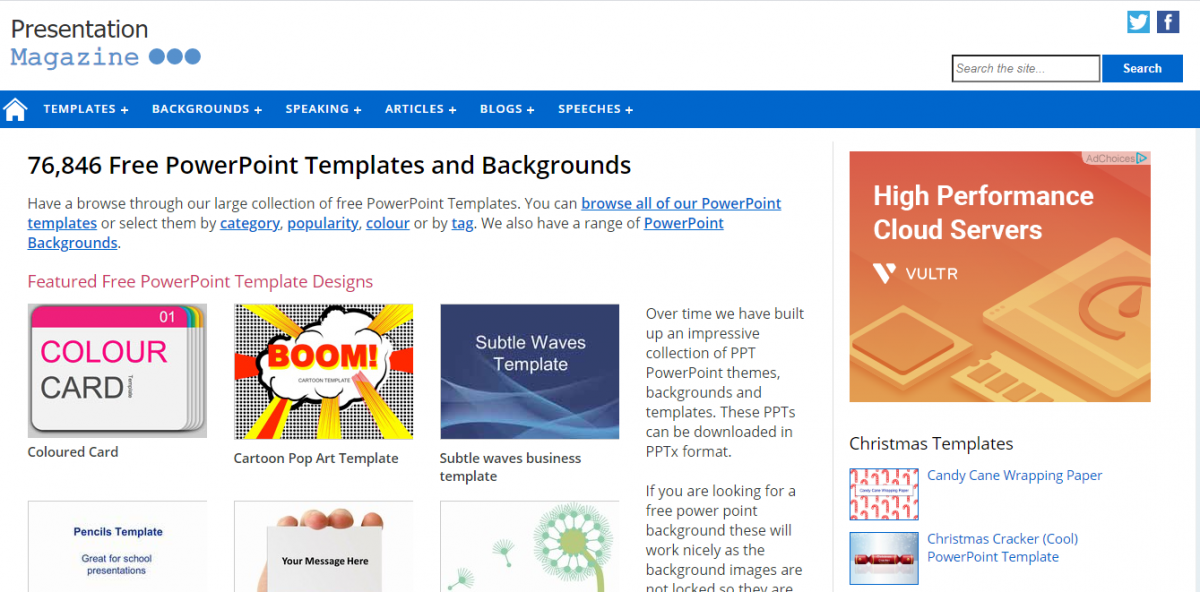 presentation magazine situs template ppt gratis